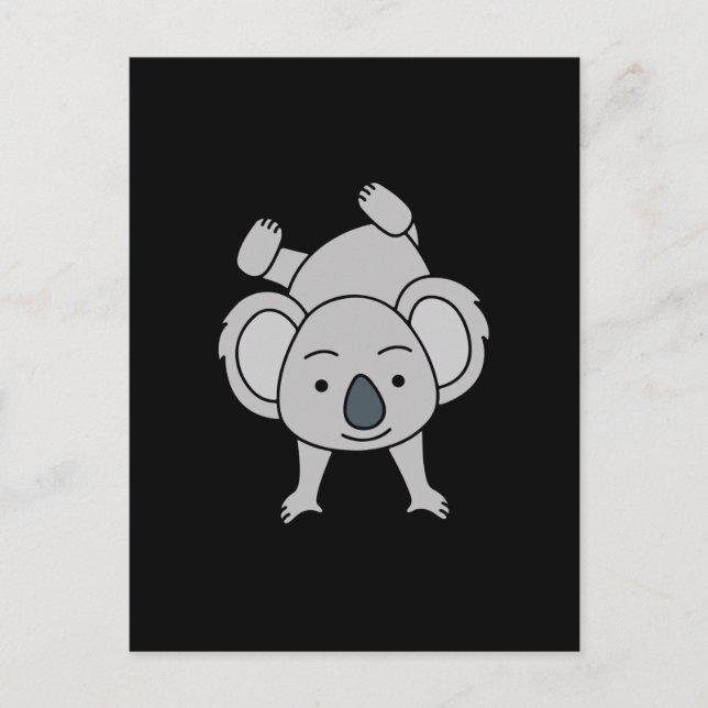 Postal Bebé Koala Adorable Con Una Sonrisa Haciendo Un Pi (Anverso)
