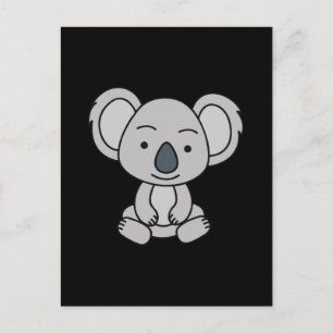 Postal Bebé Koala Adorable Con Una Sonrisa Sentado