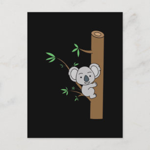 Postal Bebé Koala Adorable Subiendo Un Árbol De Eucalipto