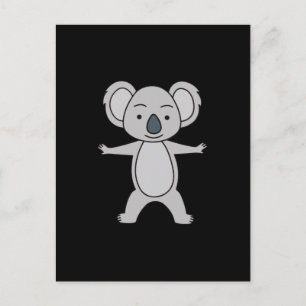 Postal Bebé Koala Lindo Con Una Sonrisa De Pie