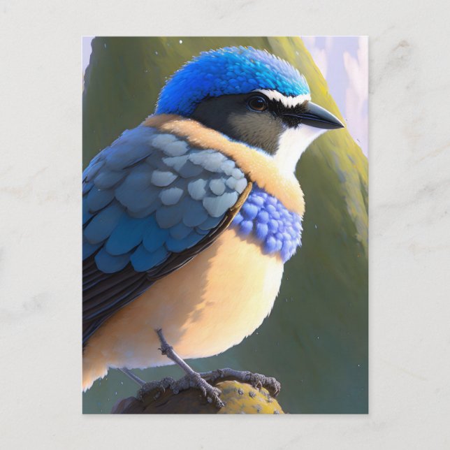 Postal Bebé Mountain Bluebird (Anverso)