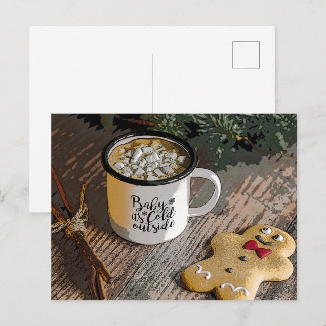 Postal Bebé: Navidades en el lado frío (Anverso / Reverso)
