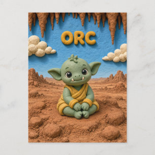 Postal Bebé Orc Cute, Mitológico