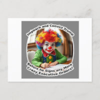 Bebé payaso firma órdenes ejecutivas