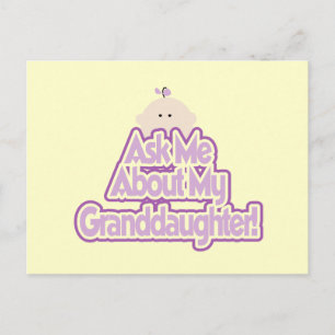 Postal Bebé pregunta por mis camisetas de nieta