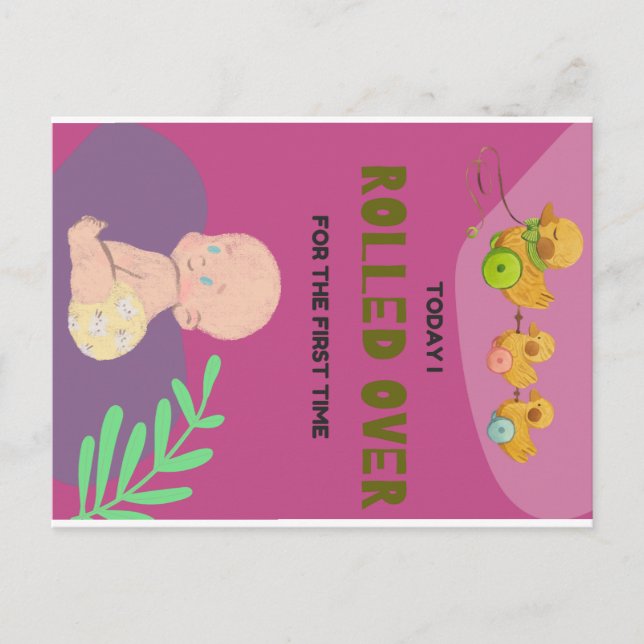 Postal Bebé rodando (Anverso)