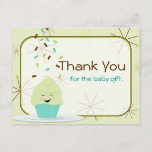 Postal Bebé Sprinkle Gracias Género Neutral