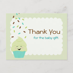 Postal Bebé Sprinkle Gracias Género Neutral