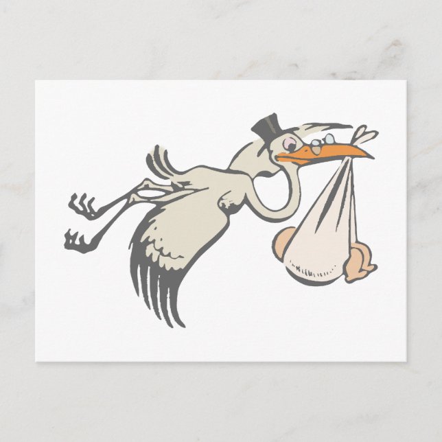 Postal Bebé Storch Klapperstorch (Anverso)