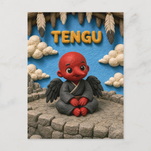 Postal Bebé Tengu Lindo, Mitológico