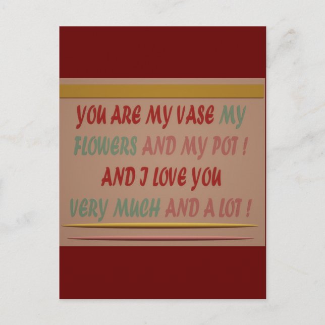 POSTAL BEBER A ROMANCE AMOR Y HUGS (Anverso)