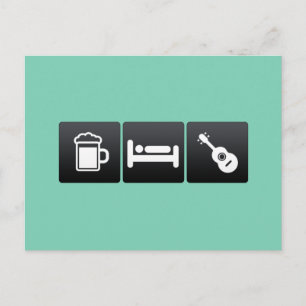 Postal Beber, dormir y Ucrania