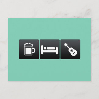 Postal Beber, dormir y Ucrania