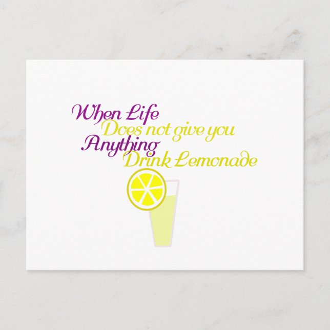 Postal Beber limonada (Anverso)
