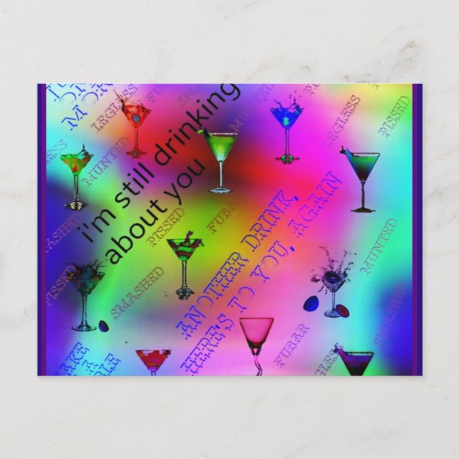 Postal Beber sobre ti (Anverso)