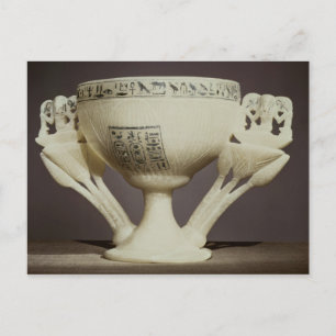 Postal Beber taza en forma de loto medio abierto