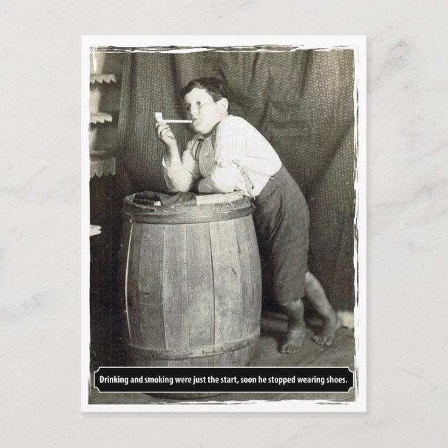 Postal Beber y fumar fueron sólo el comienzo (Anverso)