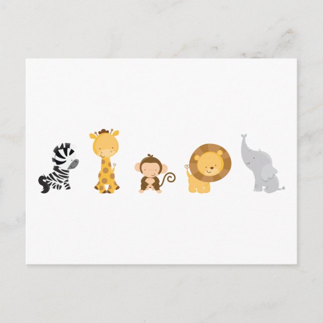 Postal Bebés de la jungla (Anverso)