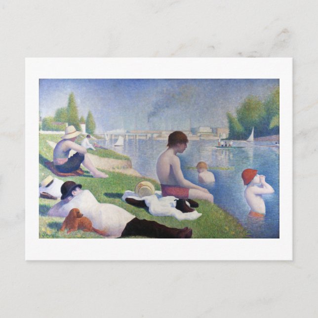 Postal Bebés en Asnieres, Seurat (Anverso)