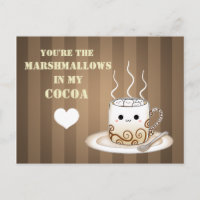 Bebida de cacao caliente cute kawaii