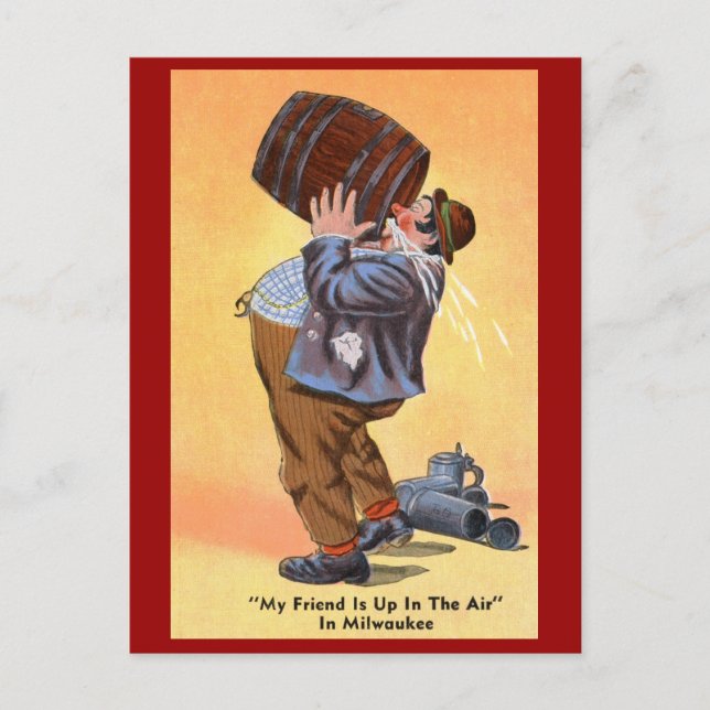 Postal Bebida de cerveza en la cosecha de Milwaukee de lo (Anverso)