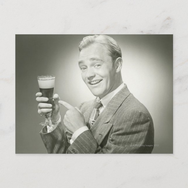 Postal Bebida de hombre (Anverso)