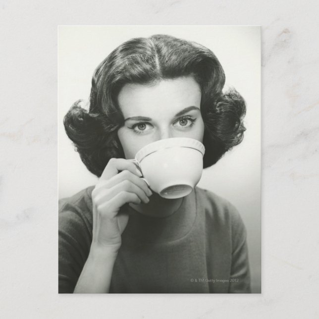 Postal Bebida de mujer (Anverso)