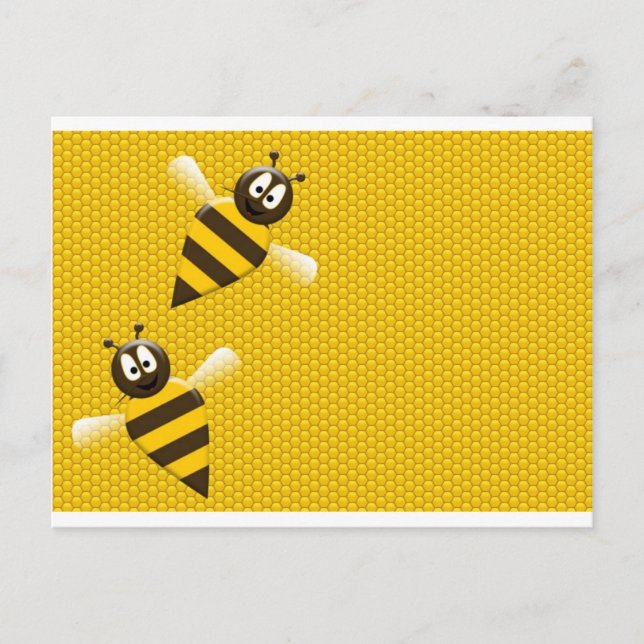 Postal Bebida de oro amarillo de miel arte de patrón de a (Anverso)
