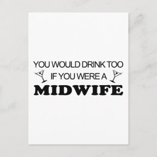 Postal Bebida también - Comadrona