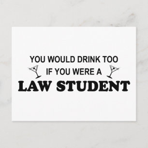 Postal Bebida también - Estudiante de Derecho