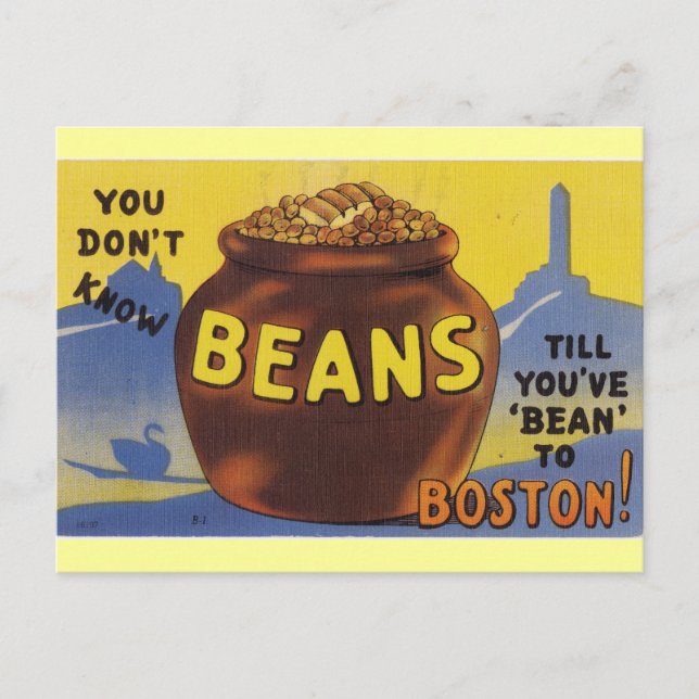 Postal Bebidas al horno de Boston (Anverso)