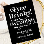 Postal Bebidas Gratuitas Boda Casual Salven La Fecha<br><div class="desc">Bebidas Gratuitas Boda Gratuita Casual Salven La Postales De La Fecha</div>