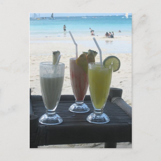 Postal Bebidas tropicales (Anverso)