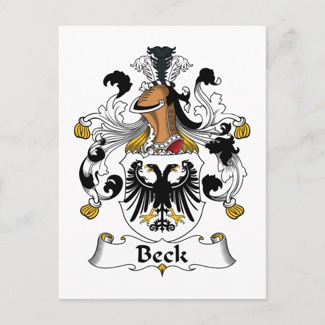 Postal Beck Family Crest (Anverso)