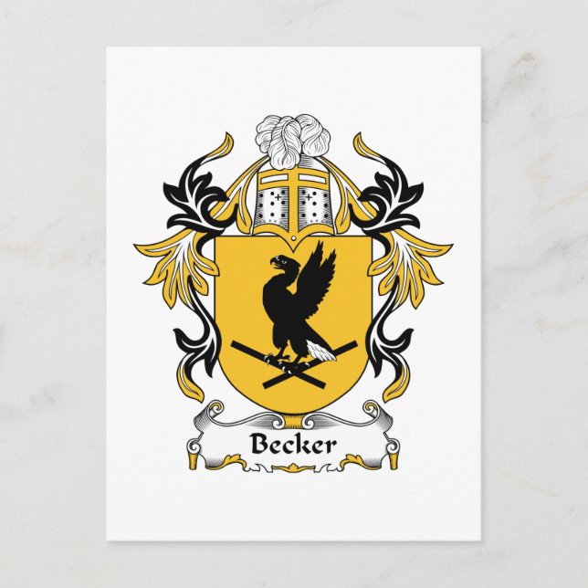 Postal Becker Family Crest (Anverso)