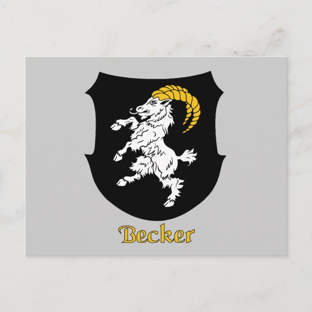 Postal Becker Family Shield (Anverso)