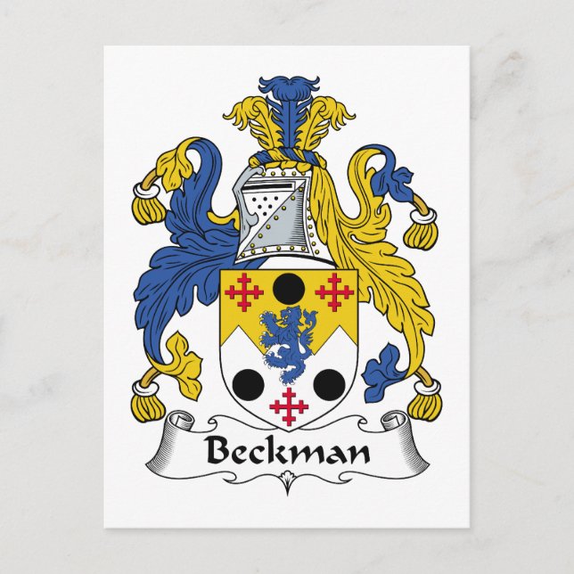 Postal Beckman Family Crest (Anverso)