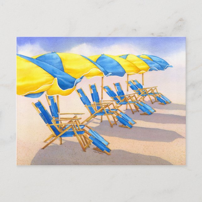 Postal Beckoning Beachbrellas (Anverso)