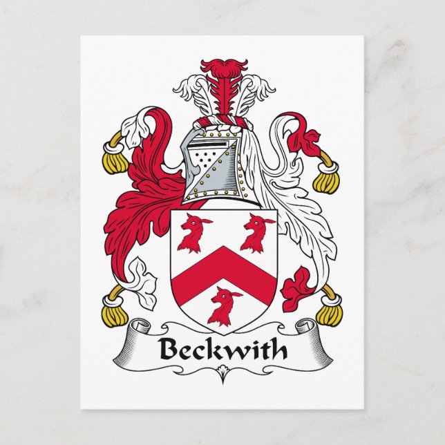 Postal Beckwith Family Crest (Anverso)