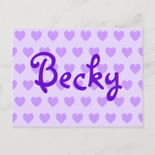 Postal Becky en morado