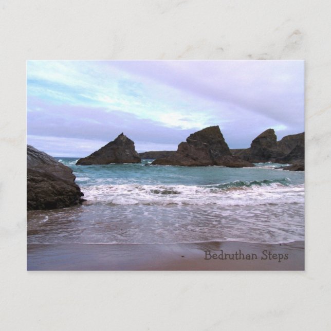 Postal Bedruthan Steps Carnewas Cornwall England (Anverso)