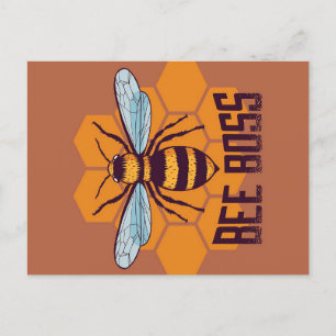 Postal Bee Boss Bee Gifts ,I Love Bee, Beekeeping Gifts