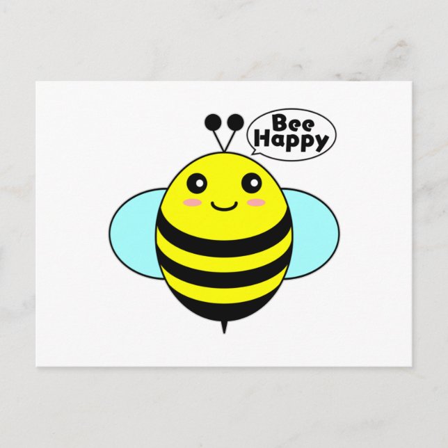 Postal Bee Happy 3 (Anverso)