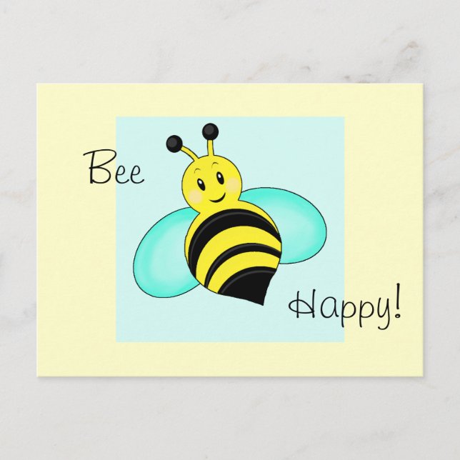 Postal "Bee Happy" de Bumblebee (Anverso)