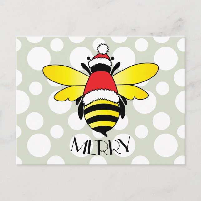 Postal Bee Merry Holiday (Anverso)