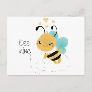 Postal Bee Mine Bumblebee Amarillo Negro