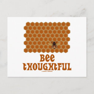 Postal Bee Thouitable (Bee On Honeycomb Background)