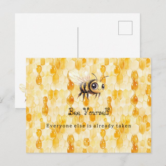 Postal Bee Yourself Honey (Anverso / Reverso)