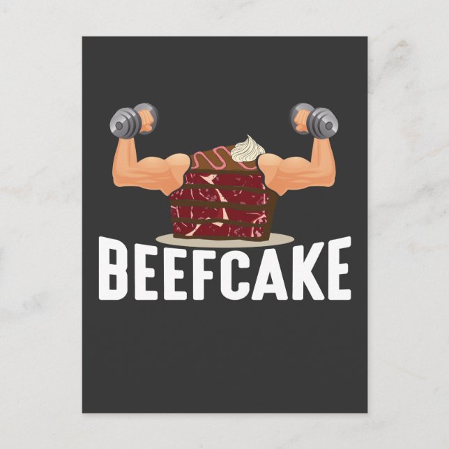 Postal Beefakes Musche Cake Bodybuilder Weightlifo Pu (Anverso)