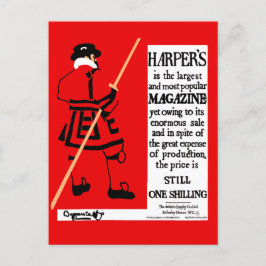 Postal Beefeater, la revista Harper, un póster vintage